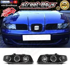 ΜΠΡΟΣΤΑ ΦΑΝΑΡΙΑ ΜΑΥΡΑ ANGEL EYES SEAT LEON 1M & TOLEDO (1999-2004) | Street Boys - Car Tuning Shop |