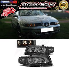 ΜΠΡΟΣΤΑ ΦΑΝΑΡΙΑ ΜΑΥΡΑ ANGEL EYES SEAT LEON 1M & TOLEDO (1999-2004) | Street Boys - Car Tuning Shop |