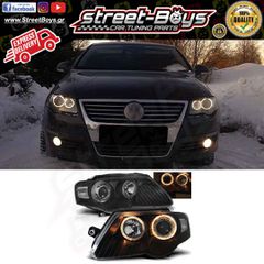 ΜΠΡΟΣΤΑ ΦΑΝΑΡΙΑ ΜΑΥΡΑ ANGEL EYES VW PASSAT B6 (2005-2010) | Street Boys - Car Tuning Shop |