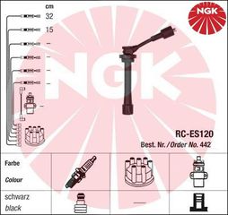 NGK Σετ καλωδίων υψηλής τάσης SUZUKI Swift II-III (EA, MA, MZ, EZ) - Baleno (EG) - Grand Vitara I SUV (FT, HT) - Carry Van (FD) - Ignis I (FH) - Alto VI (FF)