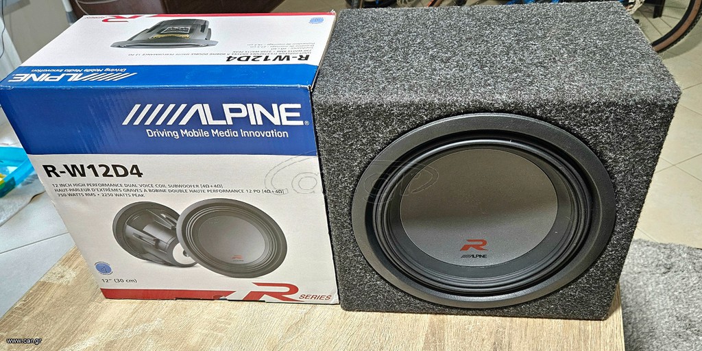 Καινούργιο Alpine R-W12D4 & Box