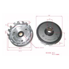 ΚΑΜΠΑΝΑ ΔΙΣΚΩΝ ΣΥΜΠΛΕΚΤΗ YAMAHA CRYPTON-R 105 CRYPTON 115 | W-STD