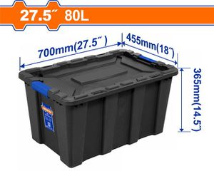 WADFOW ΠΛΑΣΤΙΚΟ ΚΟΥΤΙ ΑΠΟΘΗΚΕΥΣΗΣ ΜΑΥΡΟ 27.5" / 80Lit (WTB3380)