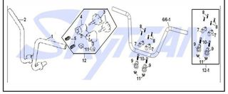 ΠΑΞΙΜΑΔΙ ΜΕ ΦΛΑΝΤΖΑ M6 BOBOS 50cc & 125 cc  (ST50-8A & ST125-8A )