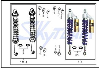 ΠΙΣΩ ΑΝΑΡΤΗΣΗ BOBOS 50cc & 125 cc (ST50-8A & ST125-8A )