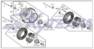 ΑΞΟΝΑΣ ΕΜΠΡΟΣ ΤΡΟΧΟΥ BOBOS 50cc & 125 cc (ST50-8A & ST125-8A )
