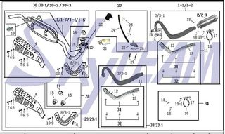 ΖΟΥΑΝ ΕΞΑΤΜΙΣΗΣ BOBOS 50cc & 125 cc (ST50-8A & ST125-8A )