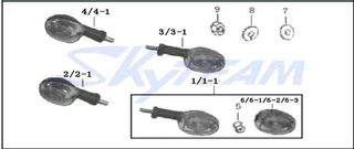 ΦΛΑΣ ΠΙΣΩ ΔΕΞΙΑ ΔΙΑΦΑΝΟ ΚΡΥΣΤΑΛΛΟ BOBOS 50cc & 125 cc (ST50-8A & ST125-8A )