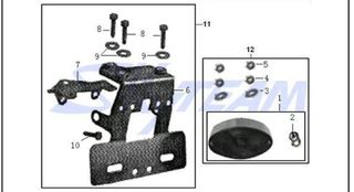 ΒΡΑΧΙΟΝΑΣ ΣΤΗΡΙΞΗΣ ΒΑΣΗΣ ΠΙΝΑΚΙΔΑΣ BOBOS 50cc & 125 cc (ST50-8A & ST125-8A )