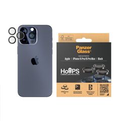 PanzerGlass™ - Hoops Camera Lens Protector iPhone 15 Pro - 15 Pro Max - Black Metal / Electronics