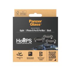 PanzerGlass™ - Hoops Camera Lens Protector iPhone 15 Pro - 15 Pro Max - Black Metal-thumb-1