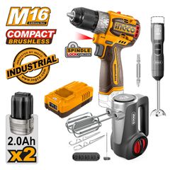 INGCO  Εργαλεία Μπαταρίας 16V Li-Ion Σετ 3 τεμ. CKLI1638