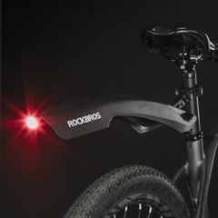 Rockbros DNB8001 mudguard with red LED light - black-thumb-3