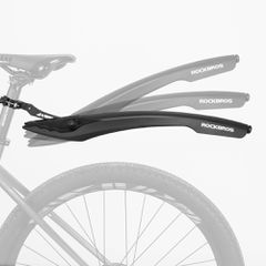 Rockbros DNB8001 mudguard with red LED light - black-thumb-1
