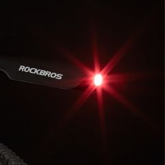 Rockbros DNB8001 mudguard with red LED light - black-thumb-4