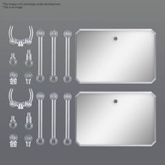 GUNDAM - Action Base 6 (Clear Color) Mirror Stickers Set - Model Kit