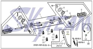 ΜΑΡΣΠΙΕ ΟΔΗΓΟΥ ΔΕΞΙΟ BOBOS 50cc & 125 cc (ST50-8A & ST125-8A )