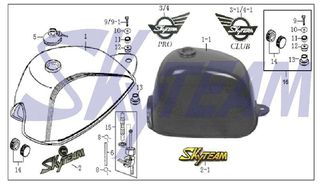 ΡΟΥΜΠΙΝΕΤΟ ΒΕΝΖΙΝΗΣ BOBOS 50cc & 125cc & ACE 125cc (ST50-8A, ST125-8A, ST125-17 )