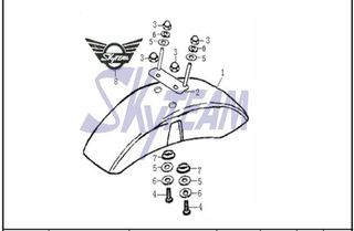 ΑΥΤΟΚΟΛΛΗΤΟ ΕΜΠΡΟΣ ΦΤΕΡΟΥ BOBOS 50cc & 125 cc (ST50-8A & ST125-8A )