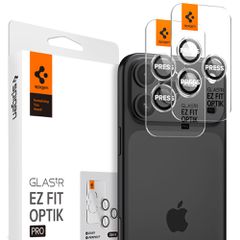 Spigen Glas.tR EZ Fit Optik Pro Camera Cover for iPhone 15 Pro / 15 Pro Max / 16 Pro / 16 Pro Max - 2 pcs.