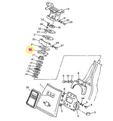 Καβαλέτο Βάσης Τιμονιού Yamaha T.50 (22F) 1983-1986 22F234350000