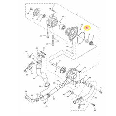 O-ring Αντλίας Νερού Yamaha FZ8-SA (1BD) 2011-2015 4XV124390000