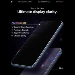 Spigen Glas.tR EZ Fit Privacy Tempered Glass for iPhone 16 Pro - 2 pcs.