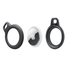 Tech-Protect Rough Case for Apple AirTag with Ring - Black-thumb-1