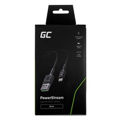 Green Cell KABGC24 lightning cable 0.3 m Black-thumb-3