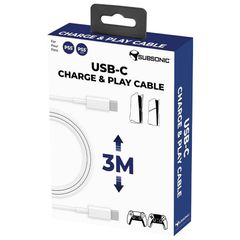 Subsonic Usb-C/Usb-C Charge & Play Cable - PS5/PS5 Slim 3m / PlayStation 5-thumb-4