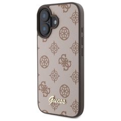 Guess Peony Script MagSafe iPhone 16 Case - Brown-thumb-1