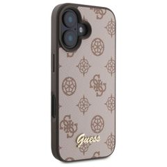 Guess Peony Script MagSafe iPhone 16 Case - Brown-thumb-3