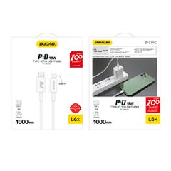 Dudao L6X USB-C - Lightning PD 20W 1m Cable - White-thumb-2