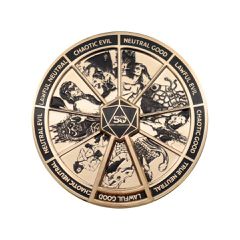 Dungeons & Dragons 24k Gold Plated Alignment Spinner Pin Badge / Fan Shop and Merchandise