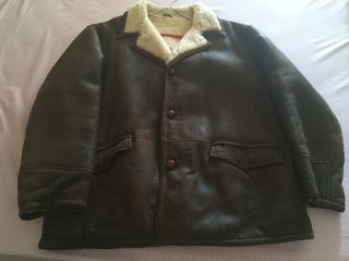 ΔΕΡΜΑΤΙΝΟ ΠΑΛΤΟ (Real SheepSkin Leather Coat Jacket XL)