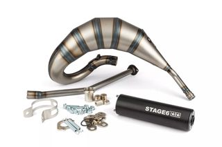 Ολοσωμη Εξατμιση Stage6 Street Race Hi-Up 70Cc Derbi Senda, Rx 50, Sx 50 (D50B) Μαυρο/Μαυρο | Stage6