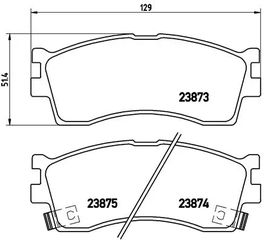 Σετ τακάκια, Δισκόφρενα Brembo P 30 016 για Kia