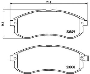 Σετ τακάκια, Δισκόφρενα Brembo P 54 033 για Mitsubishi