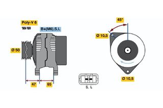 BOSCH ΔΥΝΑΜΟ NISSAN BOSCH 0986038460