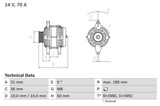 BOSCH BX ΔΥΝΑΜΟ OPEL BOSCH 0 986 038 600