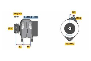 BOSCH BX ΔΥΝΑΜΟ PEUGEOT BOSCH 0986038750