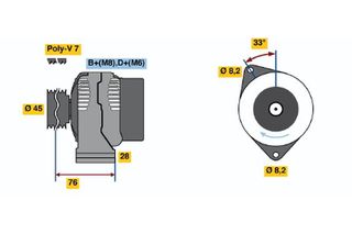 BOSCH ΔΥΝΑΜΟ BMW BOSCH 0986039200