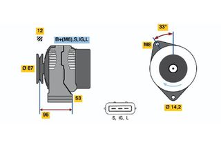 BOSCH ΔΥΝΑΜΟ TOYOTA BOSCH 0986041180