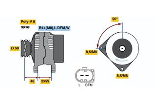 BOSCH BX ΔΥΝΑΜΟ VAG BOSCH 0986041900