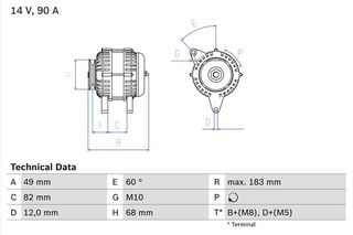 BOSCH BX ΔΥΝΑΜΟ IVECO BOSCH 0 986 041 970