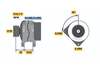 BOSCH BX ΔΥΝΑΜΟ VAG BOSCH 0986042020