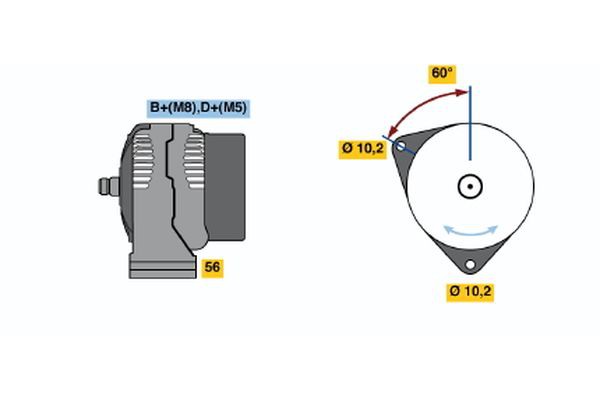 BOSCH BX ΔΥΝΑΜΟ BOSCH 0986043130