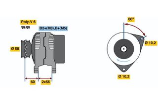 BOSCH ΔΥΝΑΜΟ OPEL BOSCH 0986044000