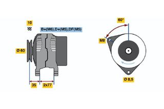 BOSCH ΔΥΝΑΜΟ FORD BOSCH 0986044880