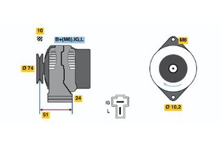 BOSCH BX ΔΥΝΑΜΟ DAIHATSU BOSCH 0986045471